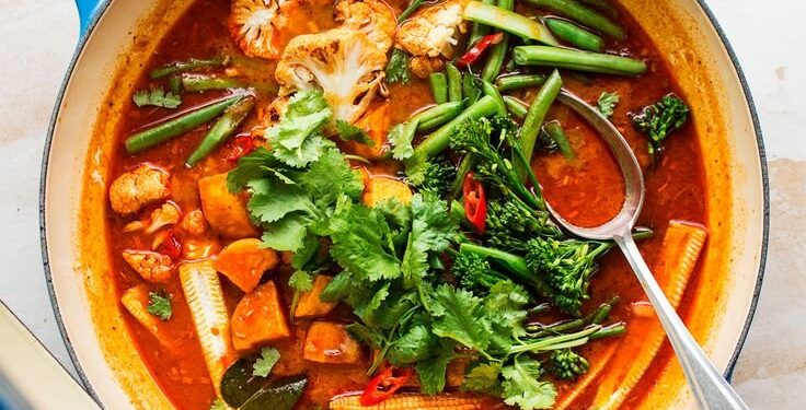 Вкусный острый суп для вегетарианцев