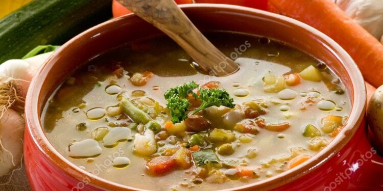 Минестра-суп в горшке