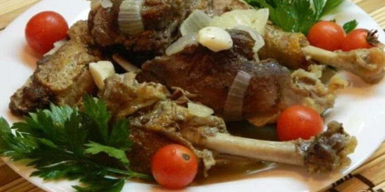 Утка с луком