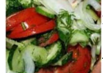 Анашеи апомидоры ирылхны асалаҭ-салат из свежих огурцов и помидоров по-абхазски