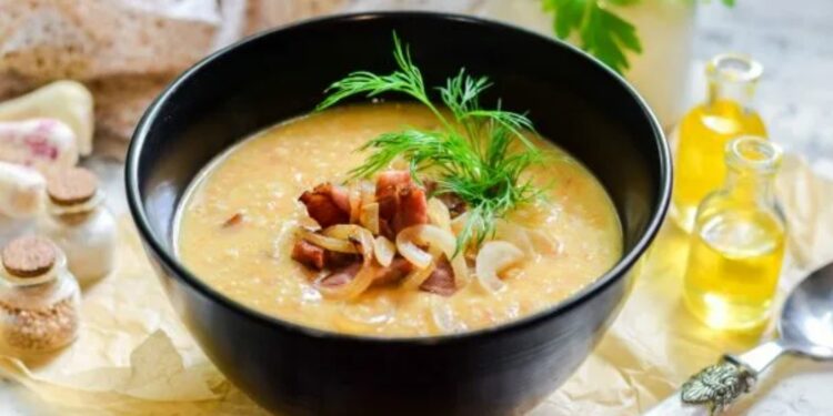 Перловый суп с шафраном