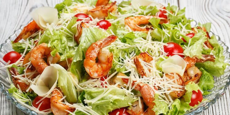 Итальянский салат с креветками