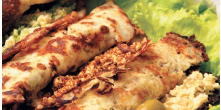 Разноцветные спиральки из фриттаты