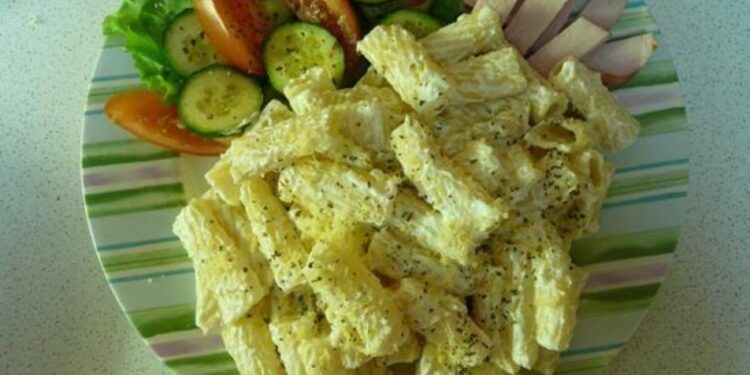 Ригатони с творогом