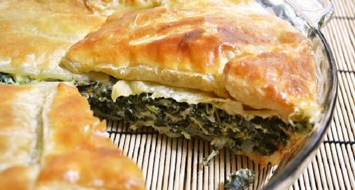 Начинка из шпината-ıspanaklı börek içi
