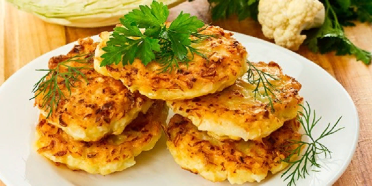 Оладьи из капусты с сыром в духовке