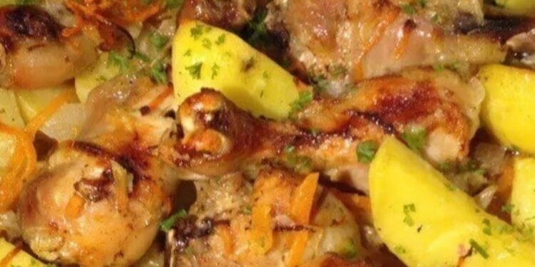 Курица  с картошкой!🤩
