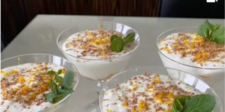 Лёгкий десерт творожно- апельсиновый!🍨🔥