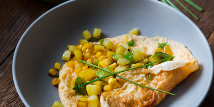 Mısırl tanelı omlet