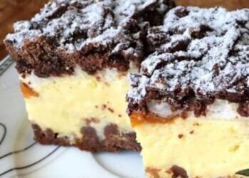 Сырник с персиками