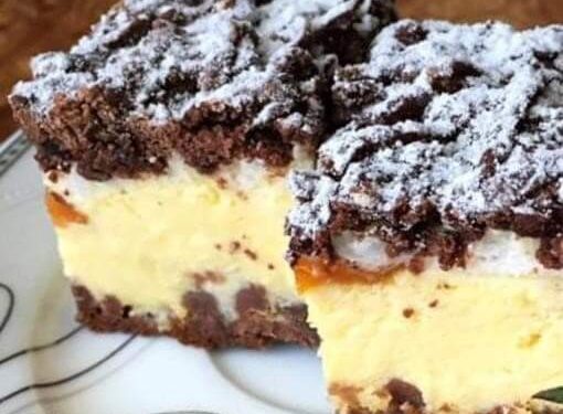 Сырник с персиками